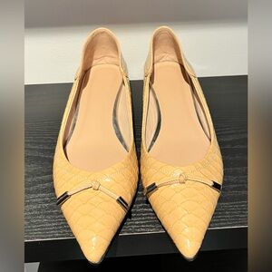 TinaCus Women's Genuine Leather Handmade Pointed Toe Casual Flat size: 7 1/2